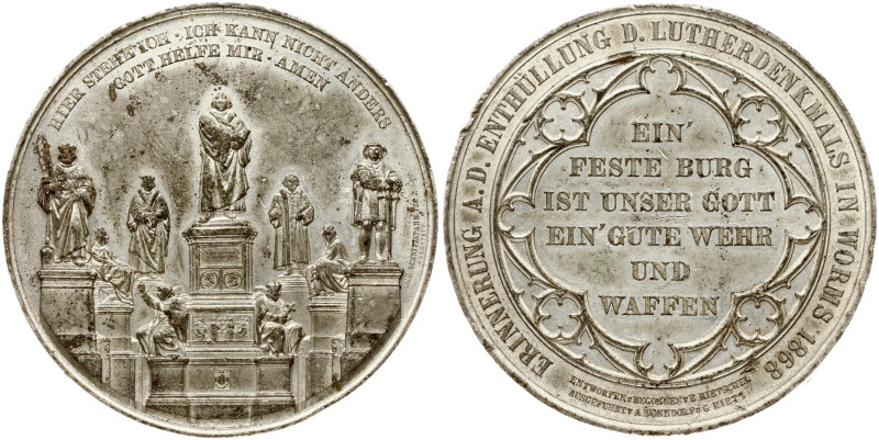 Germany. Lutheran Festival in Worms 1868. Tin 60 mm, 74.02 g.