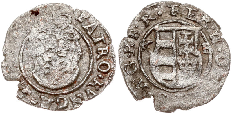 Hungary. Ferdinand II (1618-1637). Denar 16?? K-B. Billon 0.58 g. KM A63.