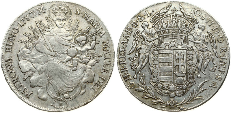 Holy Roman Empire, Hungary. Joseph II (1780-1790). Taler 1783 •B, Kremnitz mint....