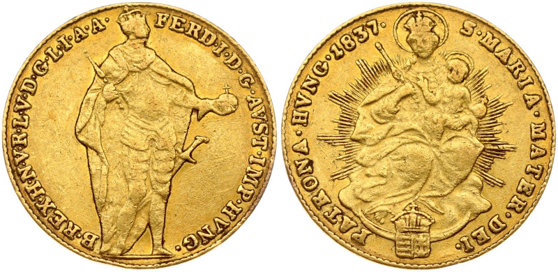 Hungary. Ferdinand (1835-1848). Ducat 1837. Gold 3.41 g. KM 425.