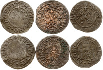 Livonia Riga Schilling 1571-1575 Lot of 3 coins