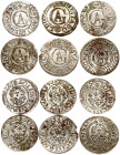 Livonia Swedish Solidus 1624-1630 Riga Lot of 6 coins