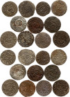 Livonia Swedish Szelag 1631-1658 Riga Lot of 11 coins