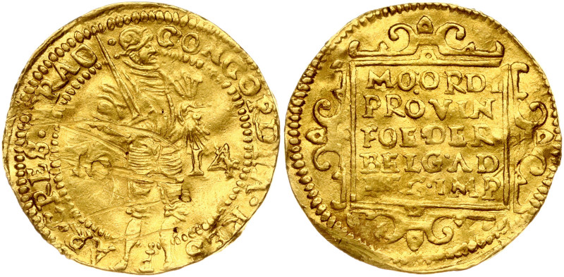 Netherlands, Utrecht. Ducat 1614. Gold 3.45 g. KM 7.1, Fr 284. Scratched.