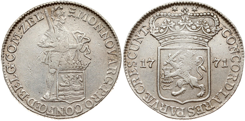 Netherlands. Zeeland. Silver Ducat 1771. Silver 27.68 g. KM 52.4.