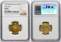 Netherlands Holland Ducat 1773 NGC MS 60