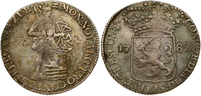 Netherlands, Zeeland. Silver Ducat 1782. Silver 27.71 g. Dav. 1848; KM-52.4. Pat...