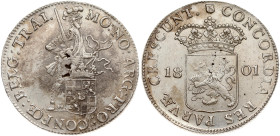 Netherlands Batavian Republic Utrecht Silver Ducat 1801