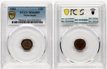 Netherlands 1/2 Cent 1903 PCGS MS 64 BN MAX GRADE