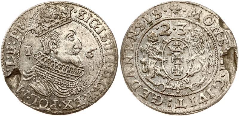 Poland. Zygmunt III Waza (1587-1632). Ort 1623, Gdansk. (averse legend end R:PR....