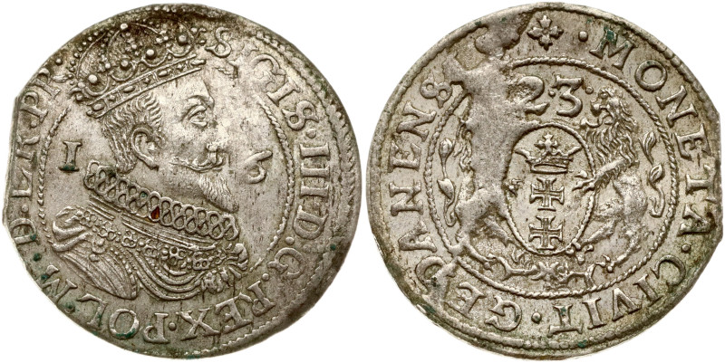 Poland. Zygmunt III Waza (1587-1632). Ort 1623, Gdansk. (averse legend end R:PR....