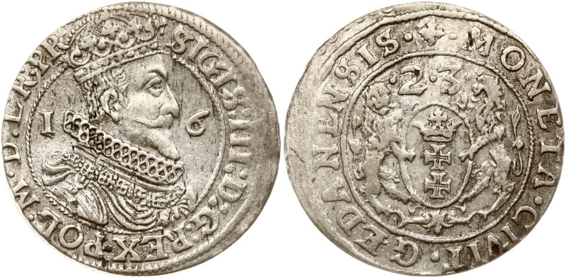 Poland. Zygmunt III Waza (1587-1632). Ort 1623, Gdansk. (averse legend end R:PR....