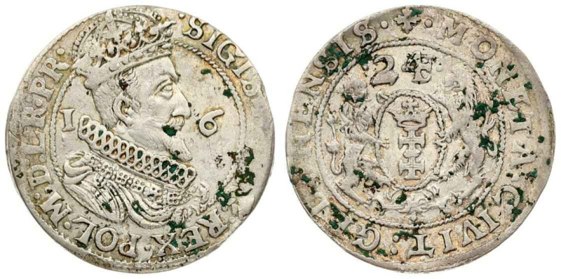 Poland. Zygmunt III Waza (1587-1632). Ort 1624/3 Gdansk. Silver 6.17 g. Kop. 750...