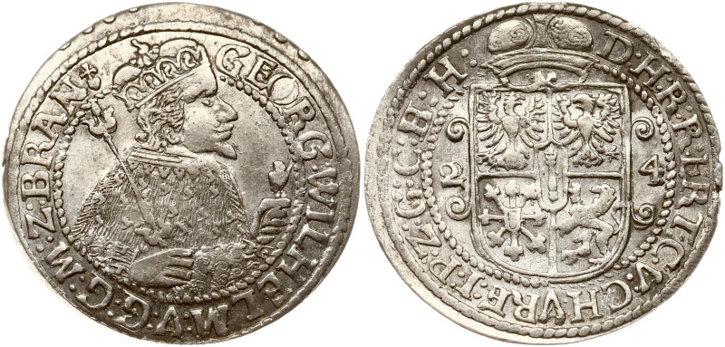 Prussia under Poland. Georg Wilhem (1619-1640). Ort 1624, Konigsberg. (averse le...