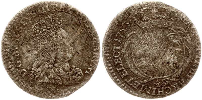 Poland. August III (1733–1763). Trojak (1/2 szostaka) 1753, Lipsk. (variant with...