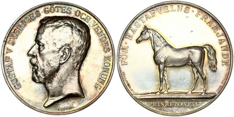 Sweden Medal ND (1907-1950) Horse Breeding. Gustaf V (1907-1950); A. Lindberg; F...