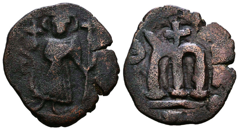 ARAB-BYZANTINE, Rashidun Caliphate, AE fals
Weight: 3.17g

Reference :
Condition...