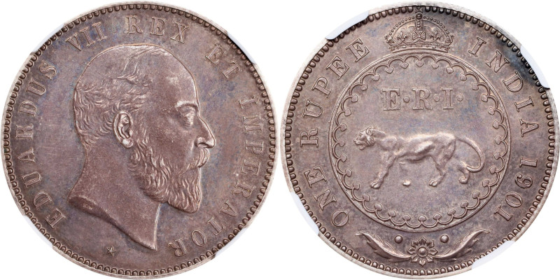 Stunning Edward VII Rupee with Regal Lion
INDIA. Silver Rupee Pattern Restrike,...