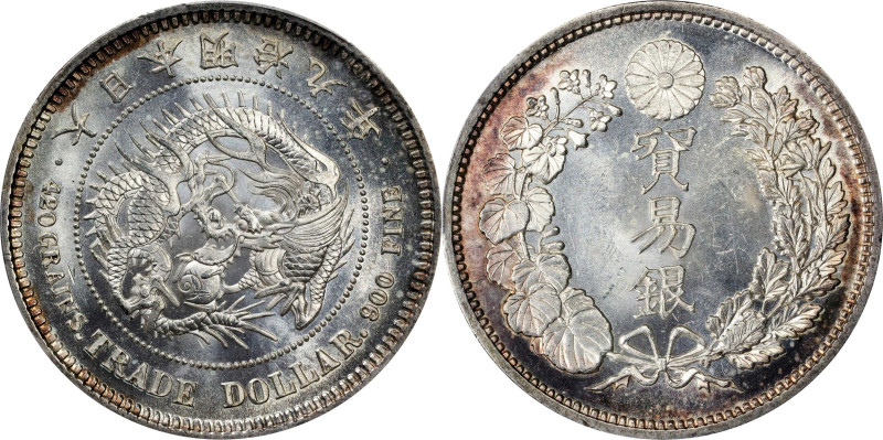 Exceptional and Subtly Toned Trade Dollar
JAPAN. Trade Dollar, Year 9 (1876). O...