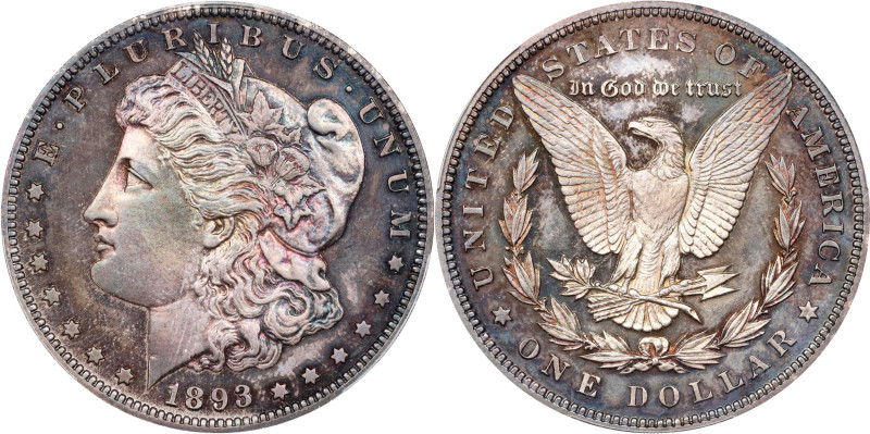 Radiant Proof Morgan Dollar
UNITED STATES OF AMERICA. "Morgan" Dollar, 1893. Ph...