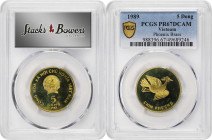 VIETNAM. Ho Chi Minh Proof Set (3 Pieces), 1989. Leningrad (St. Petersburg) Mint. PCGS PROOF Deep Cameo.
1) Brass 20 Dong. PCGS PROOF-67 Deep Cameo. ...