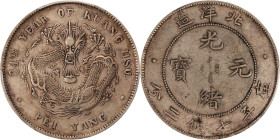 (t) CHINA. Chihli (Pei Yang). 7 Mace 2 Candareens (Dollar), Year 34 (1908). Tientsin Mint. Kuang-hsu (Guangxu). PCGS EF-40.
L&M-465; K-208; KM-Y-73.2...