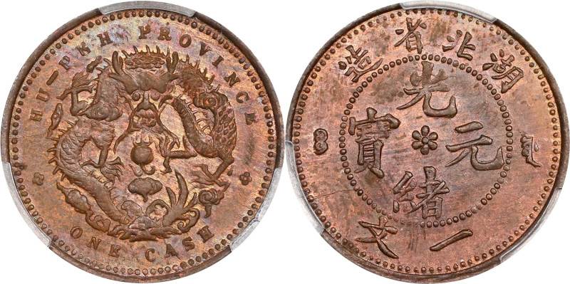 (t) CHINA. Hupeh. Cash, ND (1906). Kuang-hsu (Guangxu). PCGS MS-63 Brown.
CL-HP...