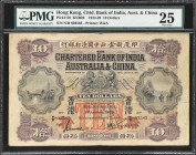 (t) HONG KONG (SAR). Chartered Bank of India, Australia & China. 10 Dollars, 1.8.1929. P-50. KNB26. PMG Very Fine 25.
Serial number N/B 803585. A tru...