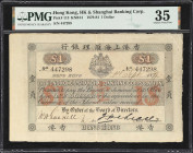 Fantastic 1879 HSBC $1 
(t) HONG KONG (SAR). Hong Kong & Shanghai Banking Corporation. 1 Dollar, 1.9.1879. P-113. KNB14. PMG Choice Very Fine 35.
Se...