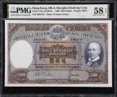 (t) HONG KONG (SAR). Lot of (2). The HongKong & Shanghai Banking Corporation. 500 Dollars, 11.2.1968. P-179e. KNB71n. Consecutive Pair. PMG Choice Abo...