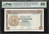 (t) HONG KONG (SAR). Lot of (9). Hongkong & Shanghai Banking Corporation. 500 Dollars, 31.31981. P-189c. KNB76c. Fancy Serial Numbers. PMG Gem Uncircu...