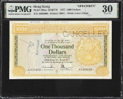 (t) HONG KONG (SAR). Hong Kong & Shanghai Banking Corporation. 1000 Dollars, 31.3.1977. P-190as. KNB77S. Specimen. PMG Very Fine 30.
Serial number A0...