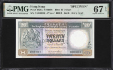 (t) HONG KONG (SAR). Hong Kong & Shanghai Banking Corporation. 20 Dollars, 1.1.1988. P-192bs. KNB79S. Archival Specimen. PMG Superb Gem Uncirculated 6...