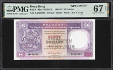 (t) HONG KONG (SAR). Hong Kong & Shanghai Banking Corporation. 50 Dollars, 1.1.1985. P-193as. KNB81S. Archival Specimen. PMG Superb Gem Uncirculated 6...
