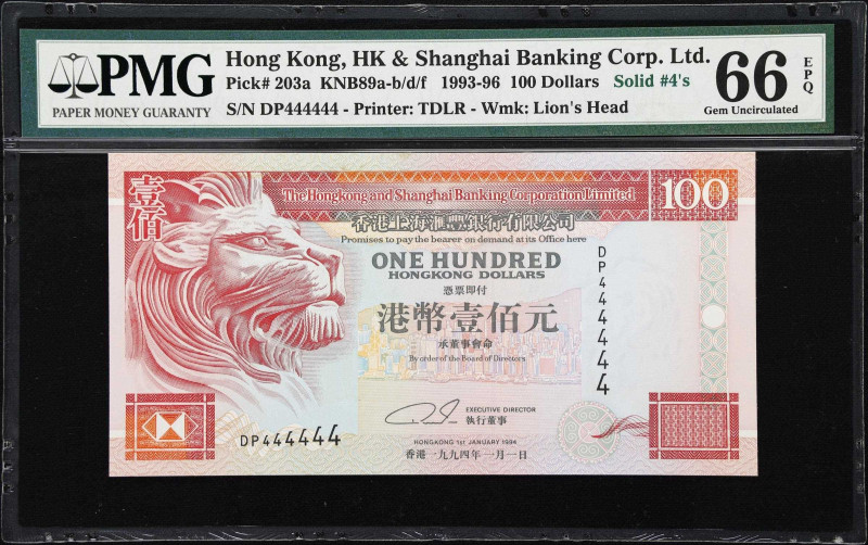 (t) HONG KONG (SAR). Hong Kong & Shanghai Banking Corporation Limited. 100 Dolla...