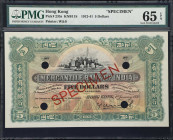 Exquisite 1930 $5 Specimen in Gem 
(t) HONG KONG (SAR). Mercantile Bank of India Limited. 5 Dollars, 1.1.1930. P-235s. KNB11S. Specimen. PMG Gem Unci...