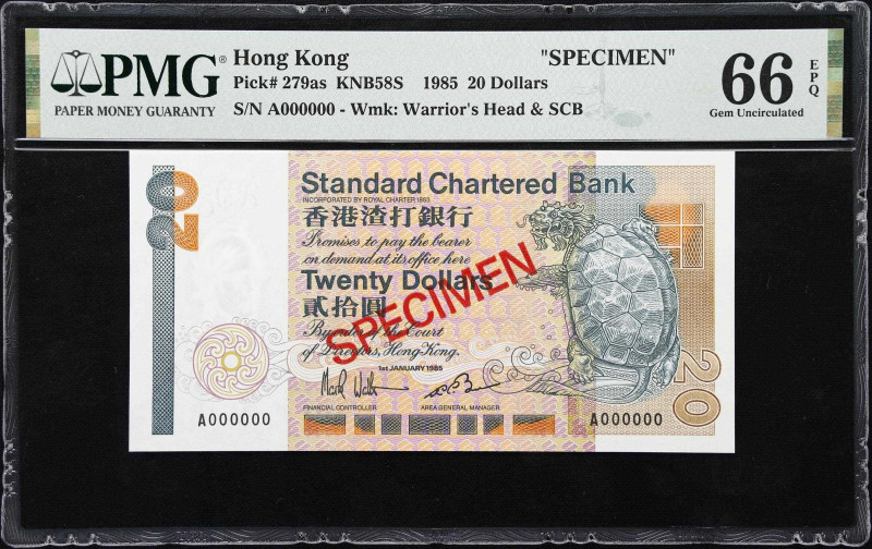 (t) HONG KONG (SAR). Standard Chartered Bank. 20 Dollars, 1.1.1985. P-279as. KNB...