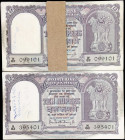 INDIA. Lot of (200). Reserve Bank of India. 10 Rupees, ND (1962-67). P-40a & 40b. About Uncirculated to Uncirculated.
Two consecutive packs of 100 no...