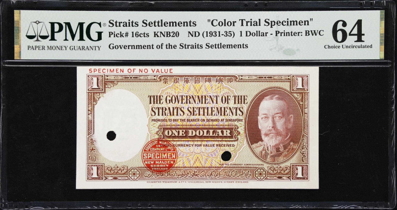 A Pair of Phenomenally Rare Colour Trials 
STRAITS SETTLEMENTS. Government of t...