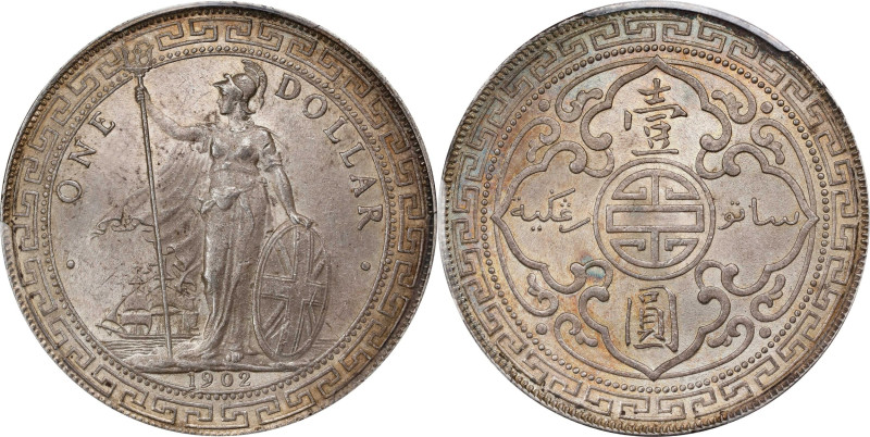 GREAT BRITAIN. Trade Dollar, 1902-B. Bombay Mint. Edward VII. PCGS MS-63.
KM-T5...