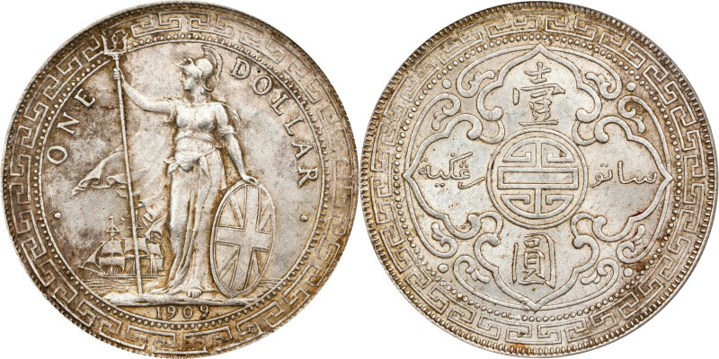 GREAT BRITAIN. Trade Dollar, 1909-B. Bombay Mint. Edward VII. PCGS MS-62.
KM-T5...