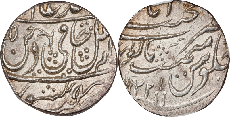 INDIA. Rohilkhand. Rupee, AH (119)5 Year 22 (1781). Najibabad Mint. In the name ...