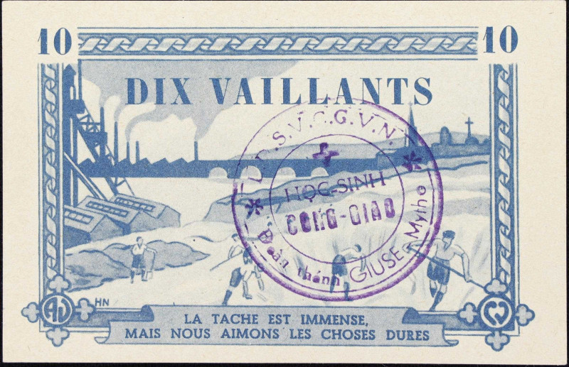 FRANCE. 10 Vaillants, ND. P-NL. Scout Note. AUNC.
A nice designed non legal ten...