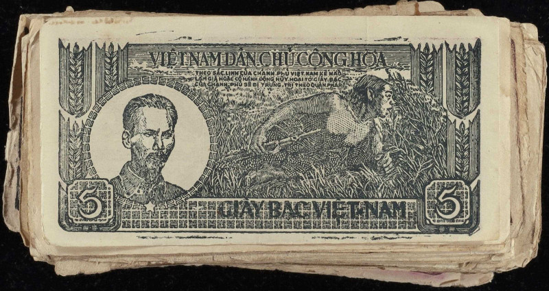 VIETNAM. Lot of (253). Viet Nam Dan Chu Cong Hoa. 5 Dong, ND (1948). P-17. Mixed...