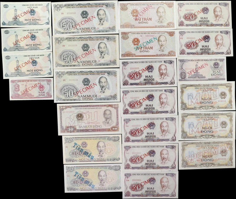 VIETNAM. Lot of (23). Ngan Hang Nha Nuac Viet Nam. 5 Hao to 1000 Dong, 1980-1988...