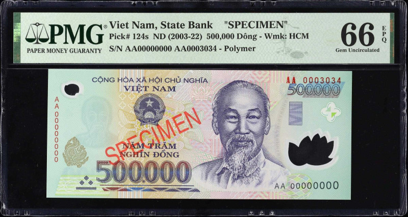 VIETNAM. Lot of (6). Ngan Hang Nha Nuoc Viet Nam. 10,000 to 500,000 Dong., ND (2...