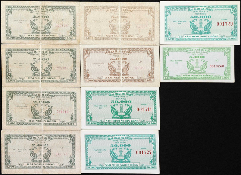 VIETNAM. Lot of (11). Cong An Tp. Ho Chi Minh. 2000 to 50,000 Dong, 1996-2000. P...