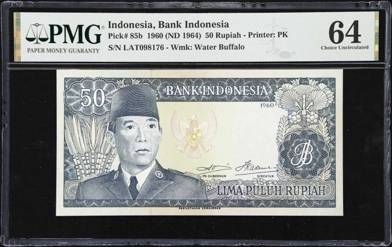 INDONESIA. Bank Indonesia. 50 Rupiah, 1960 (ND 1964). P-85b. PMG Choice Uncircul...