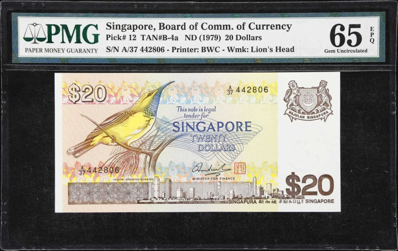 SINGAPORE. Board of Commissioners of Currency. 20 Dollars, ND (1979). P-12. TAN#...