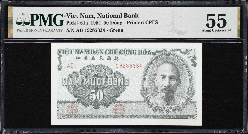 VIETNAM. Lot of (3). Ngan Hang Quoc Gia Viet-Nam. 50 & 500 Dong, 1951. P-61a, 61...